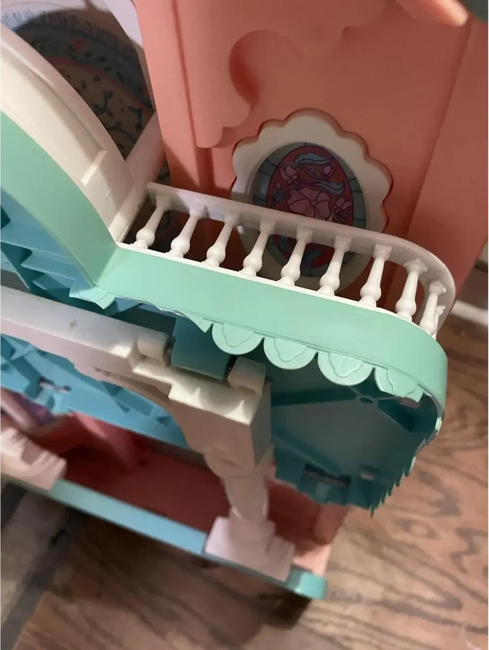 Vintage 1995 Barbie Victorian Dream House Pink Blue! Retro